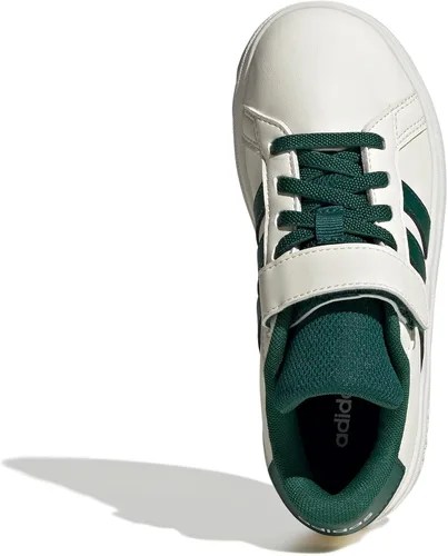 Vista 7 de adidas Grand Court 2.0 - Tenis unisex para niños con encaje elástico y correa