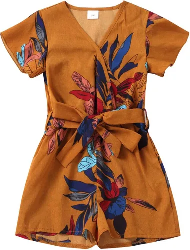 Vista 4 de AWIBMK Vestidos para mamá y yo, conjunto de ropa con cuello en V a juego para madre e hija