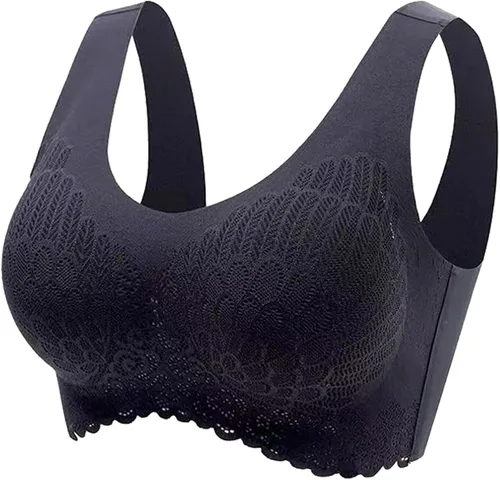 Vista 3 de Paquete de 3 brasieres deportivos para mujer, sin costuras, de alto impacto, ligeramente forrados, para yoga, gimnasio, entrenamiento, fitness