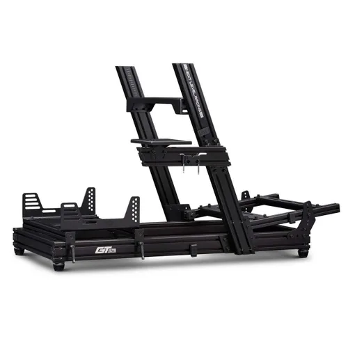 Vista 3 de Next Level Racing GTElite Racing Simulator Cockpit- Wheel Plate Edition (NLR-E022) & Elite Freestanding Single Monitor Stand Carbon Grey (NLR-E005)