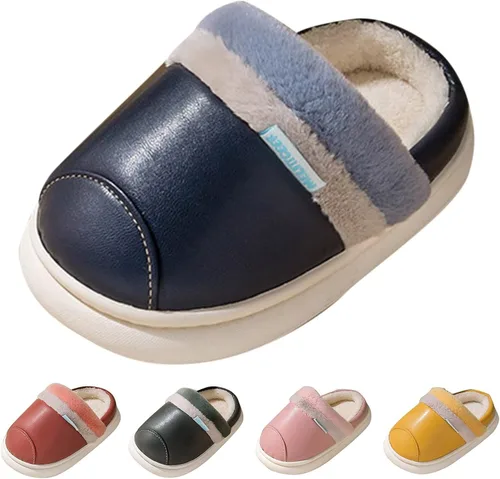 Vista 3 de Pantuflas de casa con espuma viscoelástica, lindas sandalias para niños y niñas, lindas para otoño e invierno