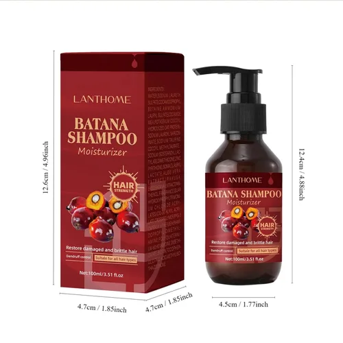 Vista 4 de Champú de aceite Batana para adelgazar el cabello, tratamiento de cuidado del cuero cabelludo con vitamina C para restaurar el cabello dañado