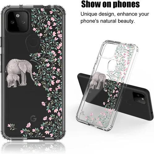 Vista 6 de Funda transparente para Google Pixel 5a con 5G (6.34 pulgadas, 2021) [Elefante]