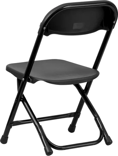 Vista 8 de Flash Furniture Paquete de 2 sillas plegables de plástico negro para niños