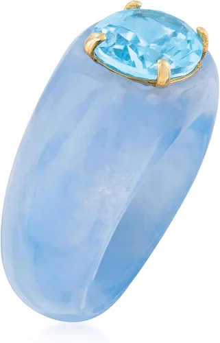 Vista 3 de Ross-Simons Opaque Stone in Gemstone Ring in 14kt Yellow Gold
