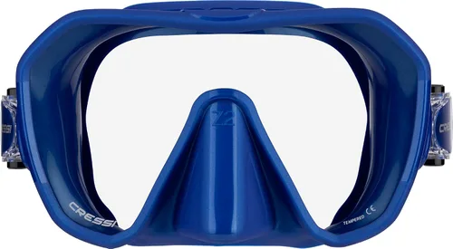 Vista 8 de Cressi Máscara de buceo sin marco para adultos - Lente mono de visión ancha - bajo volumen interno - Silicona suave pura - Z2: diseñado en Italia