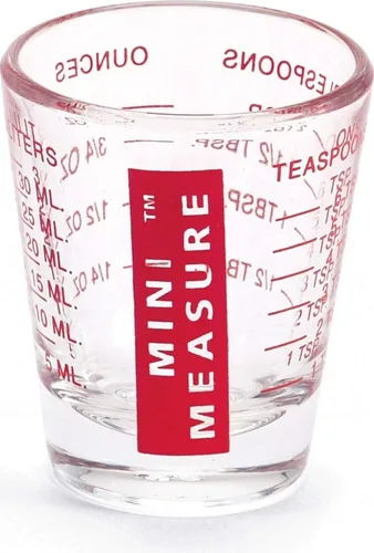 Vista 14 de Kolder Mini Medidor de Vidrio Pesado, 20 Medidas Incrementales Multiusos para Líquidos y Secos Vaso Medidor de Chupito, Verde, Juego de 2