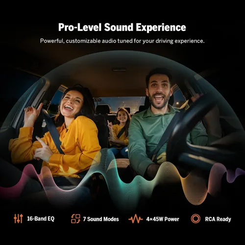 Vista 6 de EONON - Estéreo de coche de 7'' de doble DIN, inalámbrico CarPlay y Android Auto, receptores de audio para coche con cámara de respaldo AHD, DSP