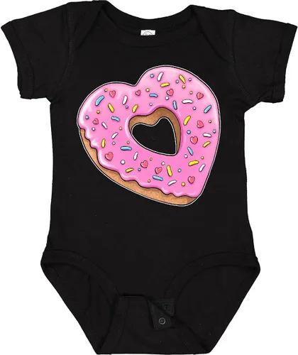 Vista 23 de inktastic Body de bebé con forma de corazón con glaseado rosa y chispas