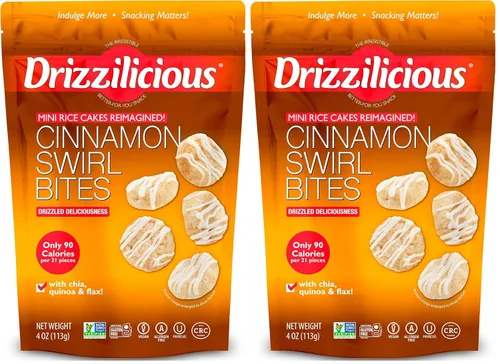 Vista 14 de Drizzilicious Mini Tortas de Arroz Sabor Pastel de Cumpleaños - Crujientes de Arroz, Aperitivo Saludable para Adultos y Niños, Tortas de Arroz