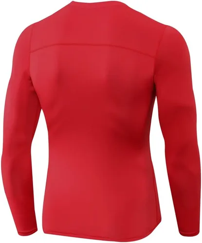 Vista 7 de Camiseta de compresión atlética para hombre, para entrenamiento, correr, manga larga, capa base fresca y seca, camiseta deportiva activa