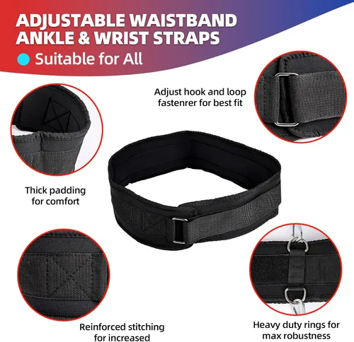 Vista 4 de Conjunto de bandas de resistencia para boxeo YORWHIN para equipo de entrenamiento de MMA y artes marciales, bandas de ejercicio de 150 libras