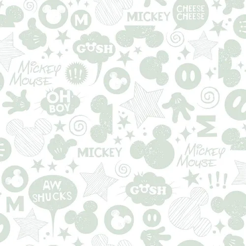 Vista 6 de RoomMates Disney Mickey Mouse Icons - Papel tapiz autoadhesivo plateado Gris/Blanco