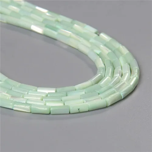 Vista 26 de Los granos naturales del espaciador del tubo del grano de Shell de agua dulce teñidos madre de perlas flojas para la fabricación de la joyería, 1