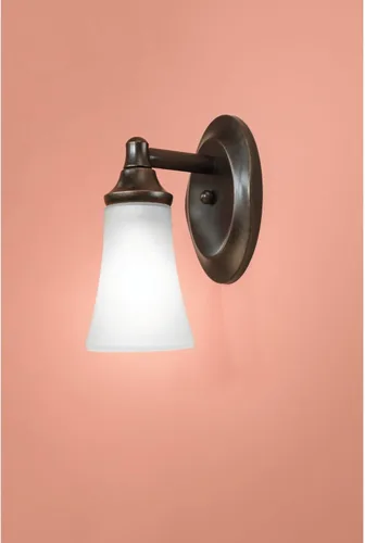 Vista 3 de Moen YB2861ORB Eva - Accesorio de tocador de baño de doble montaje con 1 luz con vidrio esmerilado, bronce aceitado