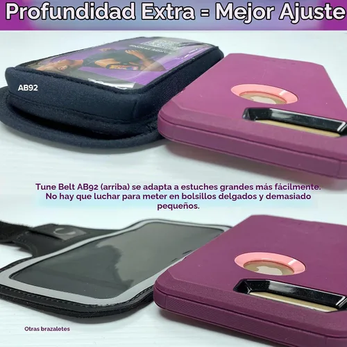 Vista 2 de Tune Belt AB92 - Brazalete antideslizante para teléfonos y fundas L/XL Negro