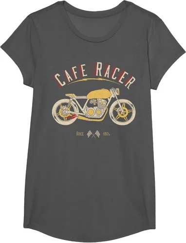 Vista 38 de Camiseta Cafe Racer - Old School - Camiseta de motocicleta vintage Negro