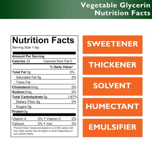 Vista 5 de Glycerin Vegetable Kosher USP, 1 Galón, 10.5 libras. (168 oz.) - USP, Kosher, grado farmacéutico