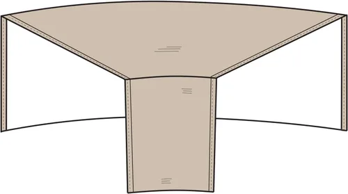 Vista 13 de Fundas protectoras modulares con secciones traseras redondeadas, de un solo tamaño, grises, Gris