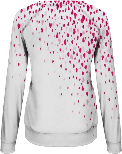 Vista 41 de Sudadera de manga larga con estampado de leopardo y corazón para mujer, para el día de San Valentín, sin botones, para niñas, regalos