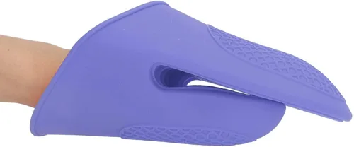 Vista 7 de Cyrank 2 pares de mini guantes de horno, guantes de silicona para horno de cocina, resistentes al calor y al deslizamiento, manoplas de horno