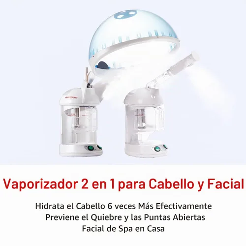 Vista 3 de Terapia de vapor Red Pro para cabello y cara, 2 en 1.