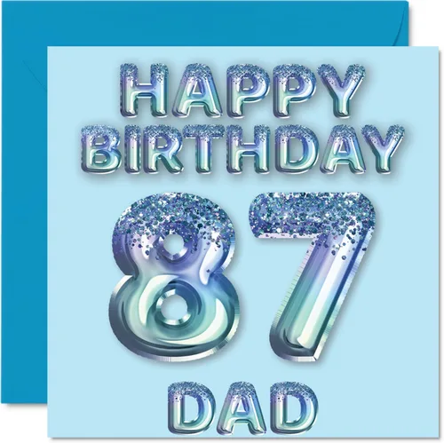 Vista 89 de Stuff4 Tarjeta de primer cumpleaños para niños, globo de fiesta con purpurina azul, tarjetas de feliz cumpleaños para niño de 1 año, nieto, hijo, 57
