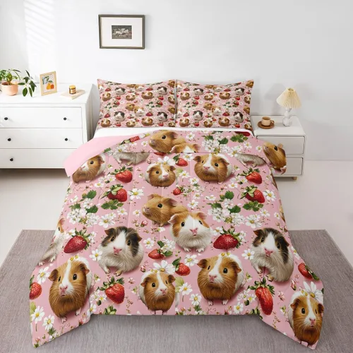 Vista 23 de Farm Aninmal - Juego de ropa de cama para niños, divertido juego de edredón de animales de granja para adolescentes y niñas, juegos de edredón
