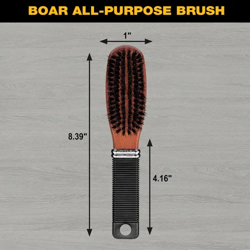 Vista 5 de Conair Cepillo de cerdas de jabalí multiusos - Cepillo para el cabello - Cepillo para el cabello para hombres y mujeres - Marrón