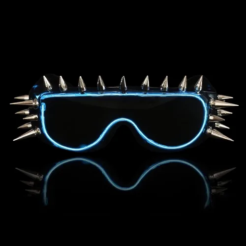 Vista 2 de LED Punk Sunglasses Gothic Sunglasses - Glow in the Dark Glasses for Rave Party, Cyberpunk