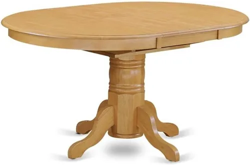 Vista 3 de East West Furniture AVON5-OAK-W - Juego de comedor de 5 piezas para 4 personas, incluye una mesa de comedor ovalada con hojas de mariposa y 4 sillas