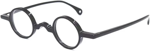 Vista 2 de BETSION Vintage Pequeño Redondo 1.339in Gafas Marcos Acetato Llanta Completa Hecho a Mano Hombres Mujeres Unisex Miopía Rx capaz
