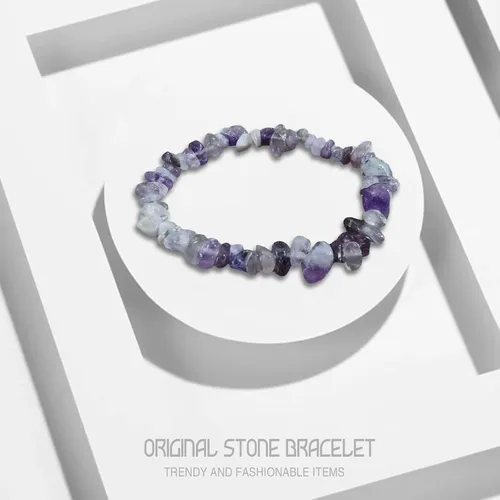 Vista 4 de Natural Gemstone Bracelets, Natural Crystal Chip Bead Bracelet, Natural Gemstone Chakra Crystal Healing Stretch Bracelets, Jewelry Accessories