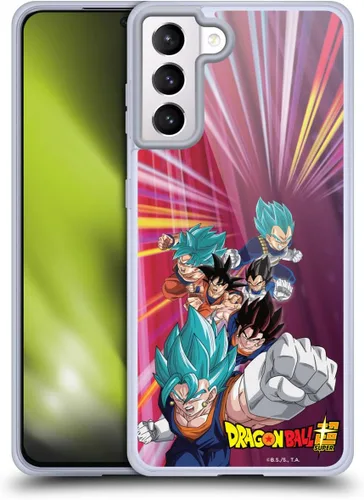 Vista 216 de Head Case Designs Funda de gel con licencia oficial de Dragon Ball Super Group Future Trunks Arc Characters [protección de grado militar] compatible