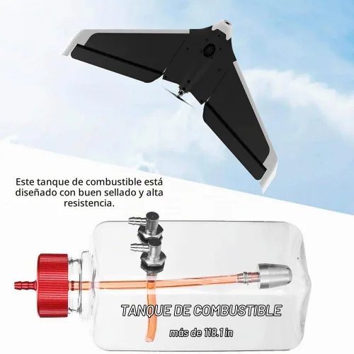Vista 4 de Motor RC Gasolina Combustible Control Remoto Modelo Accesorios Control Remoto Aeronave Tanque de Combustible de Plástico Transparente
