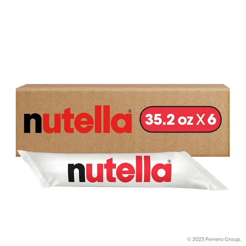 Vista 5 de Nutella - Bolsas para tuberías para untar avellanas, 6 bolsas, suministros para hornear, 211.2 onzas cada una