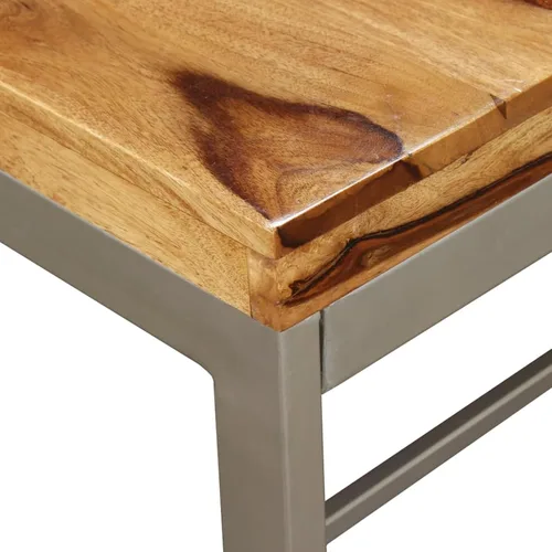 Vista 6 de GuyAna Mesa de comedor Mesa de comedor Mesas De Comedor Mesa de Comedor Mesa de Comedor Madera Sheesham maciza y Acero 70.9