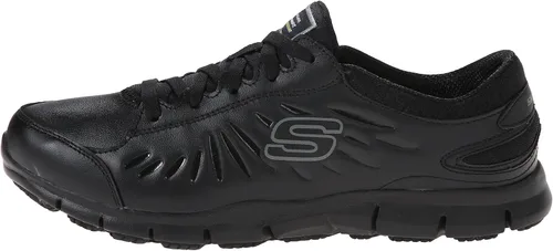 Vista 9 de Zapatillas de trabajo Skechers para dama, con suela antiderrapante.