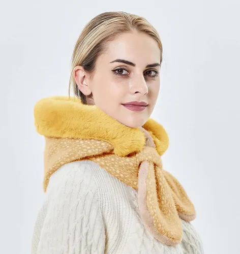 Vista 11 de Gorros de invierno para mujer, pasamontañas, bufanda, para clima frío, conjunto para mujer, gorro con capucha