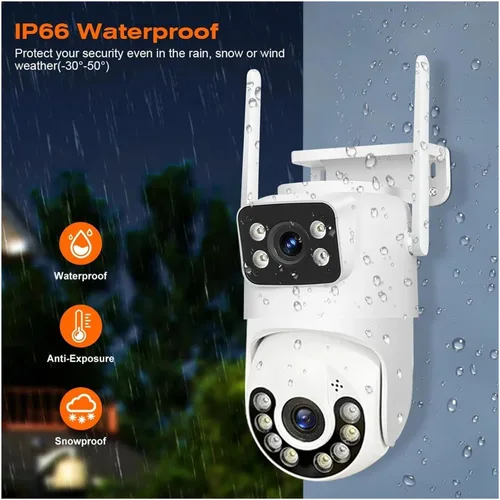 Vista 6 de Cámara de seguridad PTZ WiFi de doble lente UK