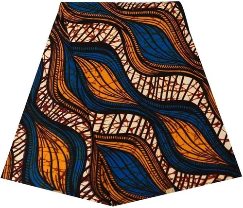 Vista 8 de BintaRealWax Tela Africana Ankara de Poliéster con Impresiones de Cera 6 Yardas de Tela Africana Tradicional para Vestido de Fiesta PL536
