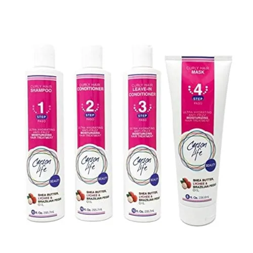 Vista 7 de Carson Life Acondicionador para cabello rizado, sin parabenos ni sulfatos, 10 onzas, diseñado para cabello rizado y ondulado, manteca de karité