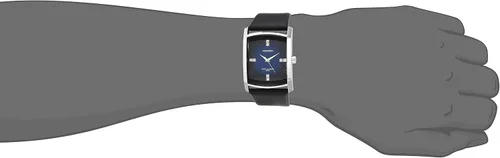 Vista 5 de Armitron Reloj de correa de cuero con detalles de cristal genuino para hombre