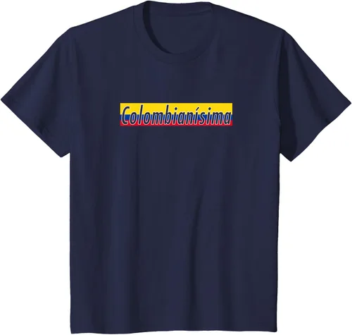 Vista 68 de Camisas Colombianisima Colombia para mujer Bandera de Colombia, Negro, S