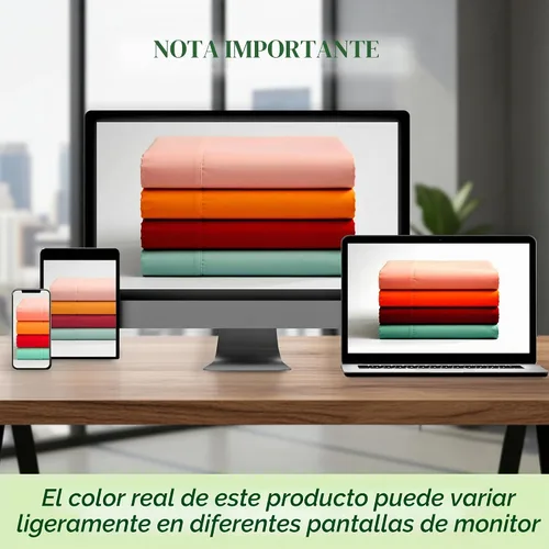 Vista 7 de Elegant Comfort - Juego de sábanas de microfibra de 1500 hilos de calidad hotelera prémium de 4 piezas - Resistente a arrugas, sábana bajera