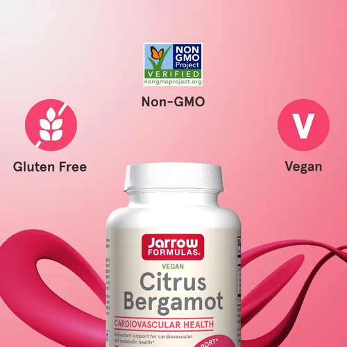 Vista 5 de Jarrow Formulas Bergamota cítrica de 500 mg-120 porciones (cápsulas vegetales) - Apoyo antioxidante para la salud cardiovascular y metabólica