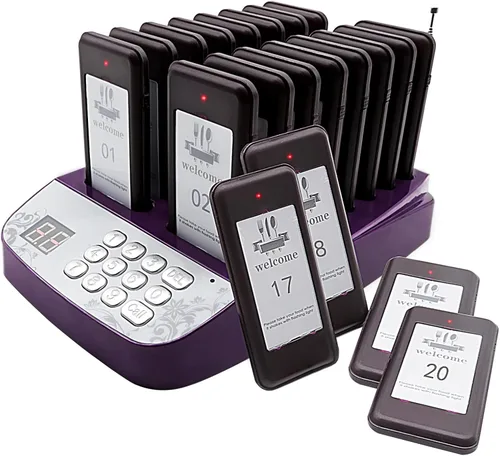 Vista 11 de Daytech Paquete de 10 sistemas inalámbricos de localización – Zumbador de distanciamiento social y dispositivo de llamadas de invitados