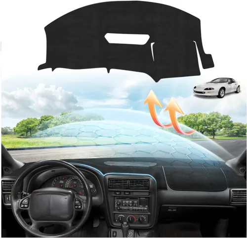 Vista 40 de CARTIST Cubierta negra para salpicadero para Toyota Solara 2004-2008, antideslizante, antirreflejo, protección UV, tapete interior de primera calidad