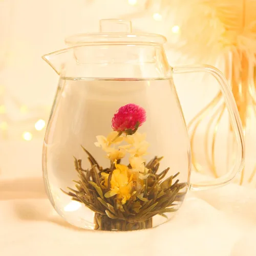 Vista 6 de FullChea - Té floreciente, 12 variedades únicas - Té floral en 12 deliciosos sabores frutales - Regalo para amantes del té, Navidad, aniversario