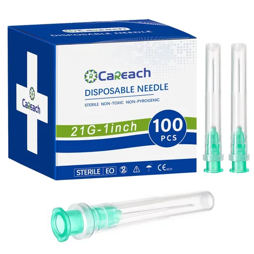 Vista 18 de 100 piezas 18 g 1 pulgada Aguja para Accesorios de Laboratorio Industrial, Medición y Relleno de Tintas Rellenar tintas, envueltas individualmente